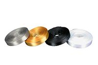 CHRISTMAS Set 4 Rolled up 3/8" SF SATIN Ribbon 10 Yds each (40 Yds Total) Choose Combo (Silver, Gold, Black, White)