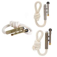 3X Vintage Lighter Retro Trench Rattlesnake Rope Velvet Metal Lighter Fire Starter Camping Outdoors,No Need for Kerosene/Gas,#3