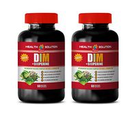 Estrogen Blocker Natural - DIM + BIOPERINE Complex - for Men and Women - dim Testosterone Supplement - 2 Bottles 120 Vegetable Capsules
