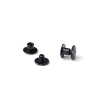 1/4 in. Black Aluminum Chicago Screws/Screw Posts (Qty 100 Sets)