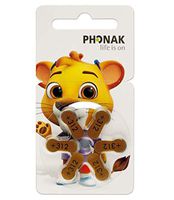 PowerOne Phonak Pediatric Size 312 (Brown Sticker) 60 Batteries