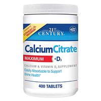 21st Century Calcium Citrate Plus D3 Maximum Tablets, 400 Count
