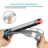 Nintendo Switch Cover Case - TPU Dockable Clear Protective Case for Nintendo Switch + 8 Thumb Grips Caps