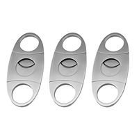 Stainless Steel Cigar Cutter, Double Blades Steel Cigar Clippers Scissors Trimmer by Rely2016 (3)