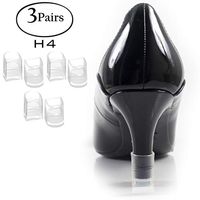 Heel Hunks Clear-Glass H4 12.5mm 3-Pairs Heel Protectors Replacement Tip Caps for High Heel Shoes and Stiletto - Anti-Slip and for Grass - (Pack of 3)