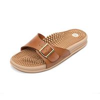 Revs Premium Reflexology & Acupressure Massage Sandals. Wear for Comfort, Health & Pain Relief (23cm / Women US 5-5.5 / Men US 4-4.5, Rustic Tan) Unisex, Vegan.