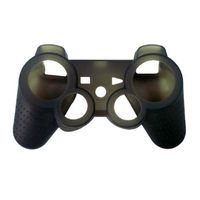 OSTENT Protective Silicone Gel Soft Skin Case Cover Pouch Compatible for Sony PS2 PS3 Controller Color Black