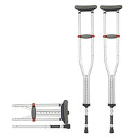 Walkers Lxn Adjustable Height Shock Absorption Adult Foldable Axilla Crutches- 1 Pair