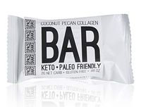 Space Shake Keto, Paleo-Friendly, Coconut Pecan Collagen Protein Bar, 0.88 Ounce, Pack of 24