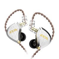 CCA C12 5BA+1DD in Ear Monitor,HiFi Bass in Ear Earphone, IEM Wired Headphones, HiFi Stereo Sound Earphones Noise Cancelling Ear Buds with 6 Balanced Armature Drivers 0.75mm 2pins Cable(No Mic,Gold)
