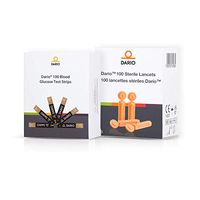 Dario Test Strips and Lancets Bundle Set (100 of Each) for Your Dario Blood Sugar Level Smart Monitoring Kit for Diabetes Care