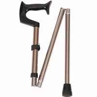 PCP Folding Cane Orthopedic Handle Ergonomic with Adjustable Height Walking Aid, Bronze, Medium