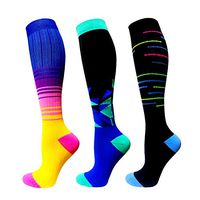 Compression Socks Women & Men 20-30 mmHg (3/6 Pairs), Best Athletic & Medical Running Flight Travel Pregnant