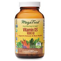 MegaFood, Vitamin D3 1000 IU, Immune and Bone Health Support, Vitamin and Dietary Supplement, Gluten Free, Vegetarian, 90 Tablets (90 Servings) (FFP)
