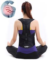 ZSZBACE Unisex Adjustable Posture Correction Kyphosis Clavicle Brace Comfortable Correct Shoulder Posture Support Strap (M: Waist Length fits 28.3-32.3", Black)