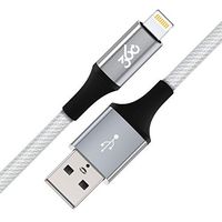 360 Electrical 360650-TI Habitat 4ft Premium Braided Charging Cable with Lightning Connector - MFi Certified for iPhone and iPad - Modern-Titanium