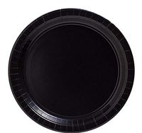 amscan Big Party Pack Jet Black Paper Plates | 7" | Pack of 100 | Party Supply