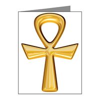 Note Card Egyptian Gold Ankh