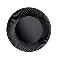 Party Essentials N687017 Swirl Plate, 6 ", Black (Pack of 420)