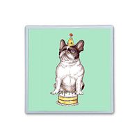 Contact Lens Box Holder Container Case Storage Eyecare Kit - Party Time France Dog