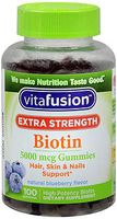VitaFusion Biotin 5000 mcg Dietary Supplement Gummies Extra Strength Natural Blueberry Flavor - 100 ct, Pack of 3