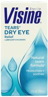 Visine Tears Natural Tears Formula Lubricant Eye Drops, 1 Fluid Ounce
