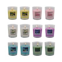 Set of 12 Scented Candles with 6 Fragrances, Natural Soy Wax Votive Candles for Party Dinner Yoga and Mother's Day Gift, Relaxing Gifts and Self Care Gifts