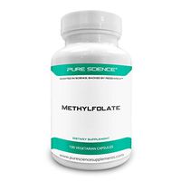 Pure Science Methylfolate 1000mcg - Bioavailable Form of Folate, Prenatal Care, Promotes Cardiovascular Health, Regulates Mood & Promotes Cell Regeneration - 100 Vegetarian Capsules