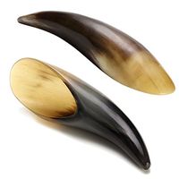 Jovivi Set of 2 Natural Buffalo Horn Guasha Board Gua Sha Scraping Massage Tool- Reduce Neck and Muscle Pain and Improve Mobility