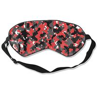 COLOMAKE Lightweight and Comfortable Super Soft Adjustable Bloodshot Camo Red Urban Eye Mask for Sleeping Shift Work Naps Night Blindfold Eyeshade for Men and Women