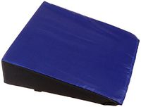 Sammons Preston Economy Wedge Cushion with Straps, Angled Seat Cushion for Wheelchair Users, Sloped Vinyl Covered Cushion to Prevent Sliding or Increase Mobility for Elderly & Disabled