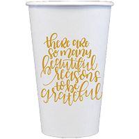 Be Grateful 16 oz Paper Coffee Cups