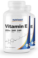 Nutricost Vitamin E 400 IU, 240 Softgel Capsules (2 Bottles)