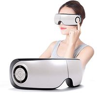 Electric Eye Massager with Heat Temple Massager Eyes Massager - Eye Stress Relief Machine with Heat Compression, Air Pressure for Fatigue Relief and Vibration for Refresh Mind (Soft Fabric) …