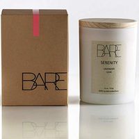 BARE KOLLECTIONS Serenity Lilac Scented Candle, 11 oz. - All-Natural Coconut Soy Jar Candle, Stress Relief, Long Burn Time, Made in the USA