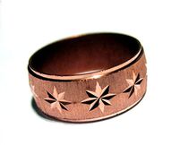 Pure Copper Band Ring with Diamond Sparkley Cut Sun Rays Stunning Design (6)