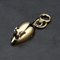 Mopoq Mini Mouse Lighter Charging Creative Personality Cute USB Electronic Cigarette Lighter Men and Women Key Chain Cigarette Lighter (Color : Gold, Size : B)