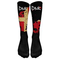 ThunderSocks Men&Women Denmark Grunge Map Outline Flag All Sport Stocking Socks Athletic Sock Shoe Size 6-10 One Size