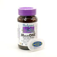 Bundle - 2 Items: 1 Bottle of Multi One by Bluebonnet - 90 Vegetarian Capsules and 1 VDC Pill Box