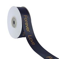 ornerx Forever Love Printed Grosgrain Ribbon 1" x 25 yd (Black)