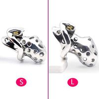 Completely Body Safe Non-Toxic Male Ware, Public Stealth Lock for Happy Flirting, Beautiful Electric Shock Cage for Your Boyfriend SEXJIANKANG (Color : Electric Long cage, Size : 45mm Ring)