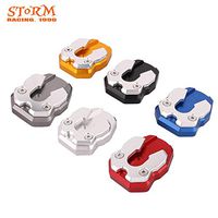 Frames & Fittings Motorcycle CNC Kickstand Plate Foot Pad Support Extension for Yamaha Nmax155 Nmax N-MAX 155 N-MAX155 2015 2016 2017 2018 - (Color: Red)