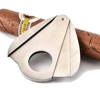 Cigar Cutter, Anync Stainless Steel Guillotine Double Cut Blade Cigar Accessories for Cigars with Gift Bag