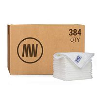 Buff Bulk Microfiber Cleaning Cloths Wholesale | White - Case: 384 Quantity | Size 12" x 12" | Premium Microfiber Towels for Cleaning Glass, Kitchens, Bathrooms, Automotive…