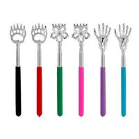 6 Pack Telescoping Back Scratcher,Bear Claw Back Scratcher - Portable Extendable Back Scratcher with Soft Rubber Handles