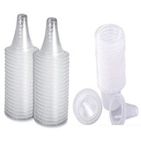 VEIREN 400 Pieces Disposable Ear Thermometer Earmuffs Plastic Replacement Lens Filters Probe Cover Cap Filling Covers Lens Filter Thermometer Earcap Protection, Clear