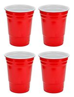 Fairly Odd Novelties 16oz Red Cup Made Out Of Melamine 4 Pack Living It Large Drink Solo or With A Friend