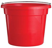 Little Giant Round Plastic Utility Bucket (Red) Durable & Versatile Feeder Bucket with Handles (10 Quart) (Item No. UB10RED)
