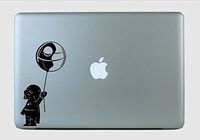 SimplyVinylized Darth Vader and his Balloon Deathstar Vinyl Decal Sticker Red