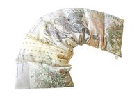 LOVEwrap Neck & Shoulder Wrap - Microwavable Unscented Heat Pad - 6 x 24 - Flax Seed Natural - Hot Cold Therapy Soothes Muscles Pain Relief - Relaxation Warming - Garden Flowers Butterflies